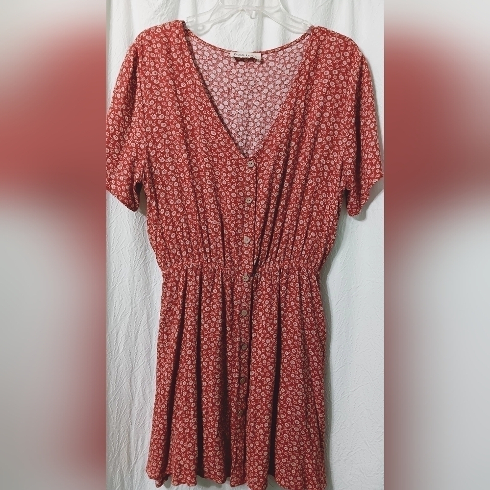 3X$25.  Peach Love California Floral Dress - M
